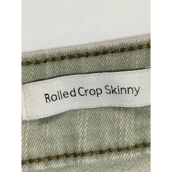 Jessica Simpson Jordan Rolled Crop Skinny Jeans Light Green Size 14/32 - Picture 6 of 12